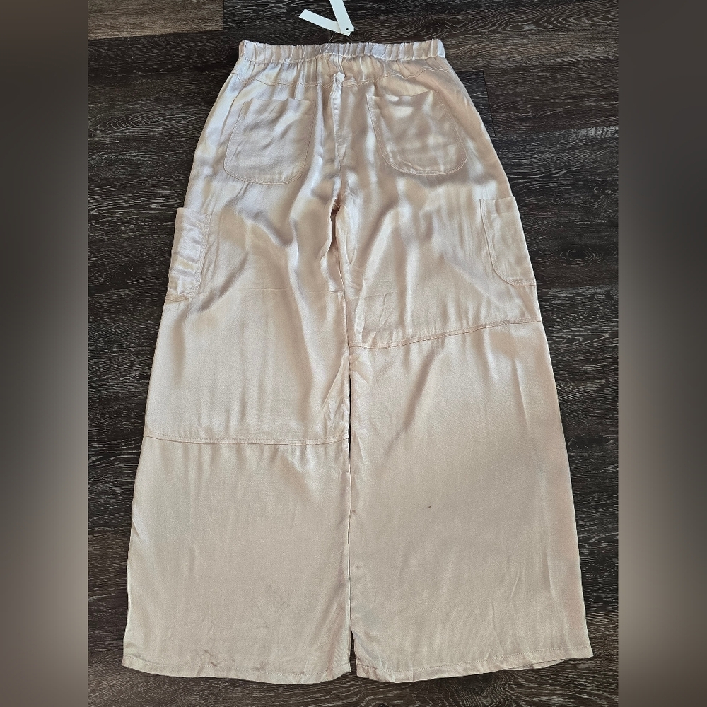 Central Park West rose gold Wide Leg Pants with High Waist Design size L - Picture 5 of 15